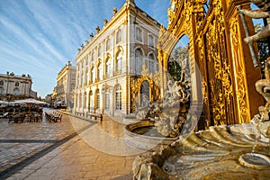 Central square in Nancy old town, France