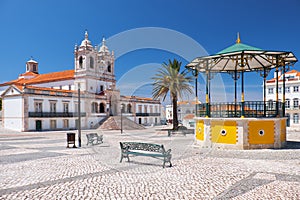 The central square of Nazare. Portugal