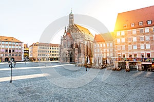 Central square of the old town in Nurnberg, Germany