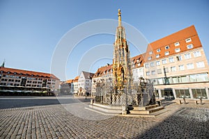 Central square of the old town in Nurnberg, Germany photo
