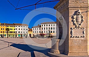 Central square in Palmanova landmarks view,