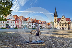 Central square, Bordejov, Slovakia