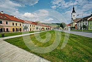 Centrálna ulica mesta Spišské Podhradie, Slovensko, Európa