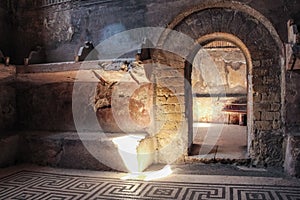 The Central Thermae. Roman bath. Ercolano. Herculaneum. Naples. Italy