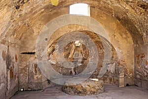 The Central Thermae. Roman bath. Ercolano. Herculaneum. Naples. Italy photo