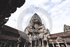 Central tower angkor wat inside the temple