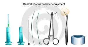 Central venous catheter equipment