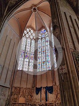 Central windows of Narbonne cathedral