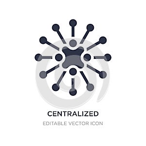 centralized connections icon on white background. Simple element illustration from Business concept