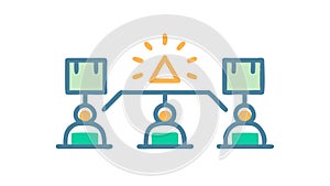 Centralized Network Hub: Data Management and Control, vector design Generative AI