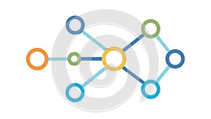 Centralized Network Hub, Information Flow Graphic, vector design Generative AI