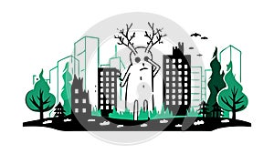 Centralized Technology Network and Data Hub System, vector design Generative AI