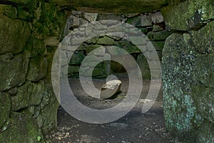 The centre of the fogou at Carn Euny, Cornwall photo