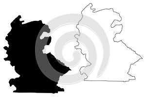 Centre-Ouest Region map vector