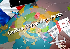 Centre Pompidou-Metz city travel and tourism destination concept