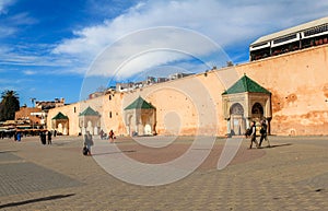 A centre Square in Meknes, Morocco