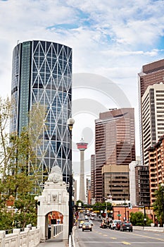 Centre Street Bridge Leading to Downtown Calgary photo