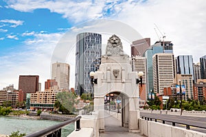 Centre Street Bridge Leading to Downtown Calgary photo