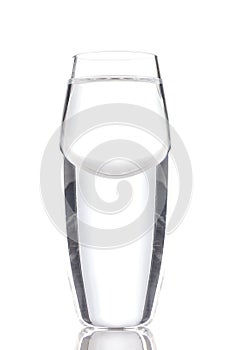 Centred clear shot glass photo