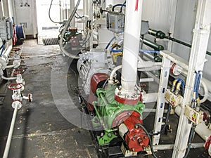 Centrifugal oil pump. Pumping water treatment module. Oil equipm