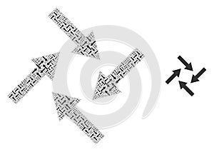 Centripetal Arrows Recursive Icon Composition