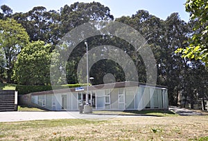 Centro Civico House from Santa Margarita Park of A Coruna Town. Spain.