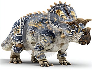 A centrosaurus dinosaur with its distinctive frill image