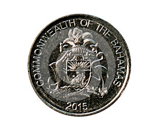 25 Cents coin (Commonwealth - Decimal Coinage). Bank of Bahamas.