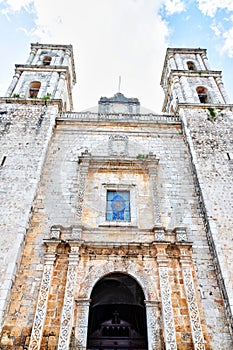 Centuries-Old Historic Cathedral of San Gervasio Church in Valladolid, Mexico