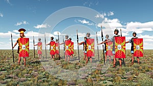Centurion and legionaries