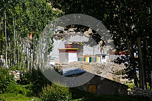 Century Old Gumba and Gompas Monastery around Chhoser Village in Upper Mustang of Nepal