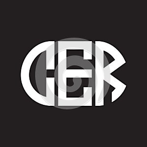 CER letter logo design on black background. CER creative initials letter logo concept. CER letter design photo