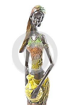 Ceramic African Woman Figurine