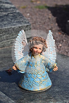 Ceramic angel, guarding angel cemetery, sleeping angel cemetery, dreaming angel cemetery, angel made from ceramic, angel cemetery