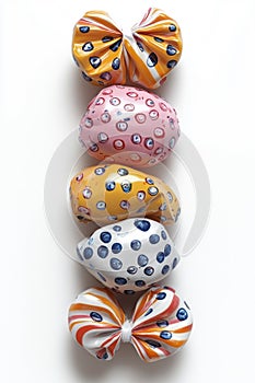 Colorful Ceramic Bow and Oval Decor