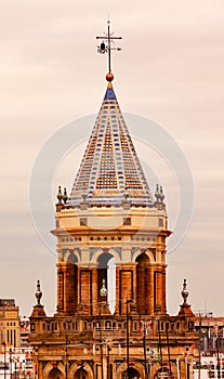 Ceramic Bell Tower Church Andalusia Seville Spain