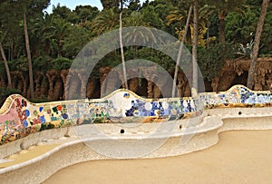 Ceramic bench at Parc Guell