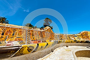 Ceramic Bench Park Guell - Barcelona Spain