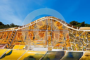 Ceramic Bench Park Guell - Barcelona Spain