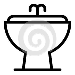 Ceramic bidet icon, outline style