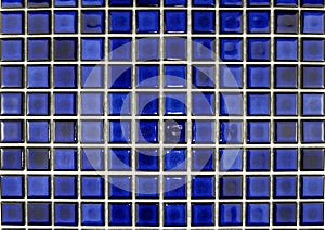 Ceramic blue mosaic tiles