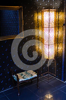 Ceramic blue mosaic tiles