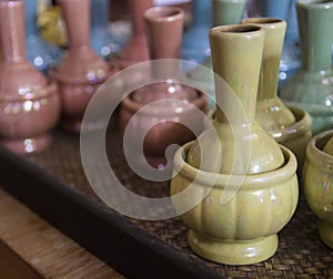 Ceramic bottle for libation ceremony photo