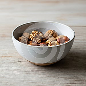 It is set on a light wooden surface creating a natural and rustic aesthetic