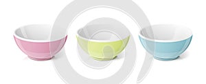 Ceramic bowl for food. Tableware. Eps10 vector