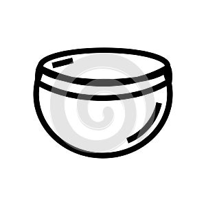 Ceramic bowl icon, vector illustration. Flat design style. Dinnerware, bowl design with line style. food icon design element.