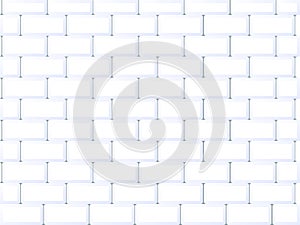 Ceramic brick tile wall. Vector illustration.