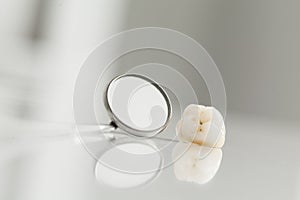 Ceramic bridge close up view