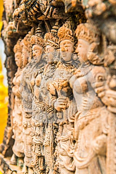 Ceramic Buddhism statue in Phra That Suthon Mongkhon Khiri temple