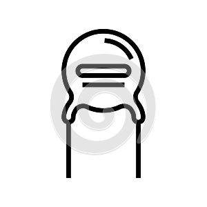 ceramic capacitor electronic component line icon vector illustration
